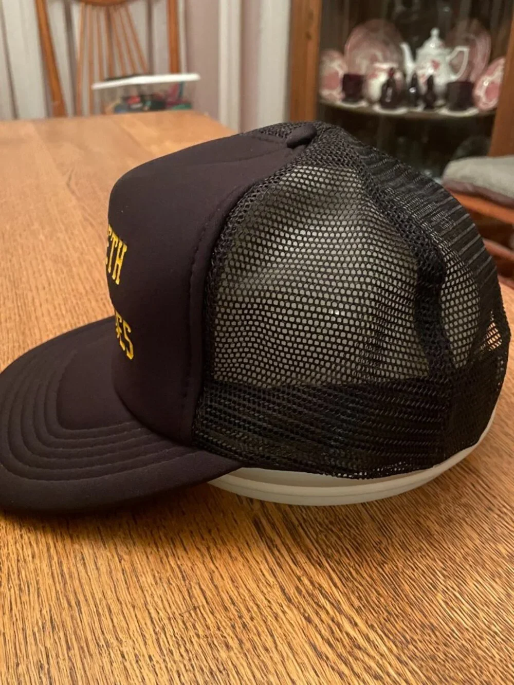 Vintage Gareth Bus Lines Black Snapback Trucker Hat Cap by Universal